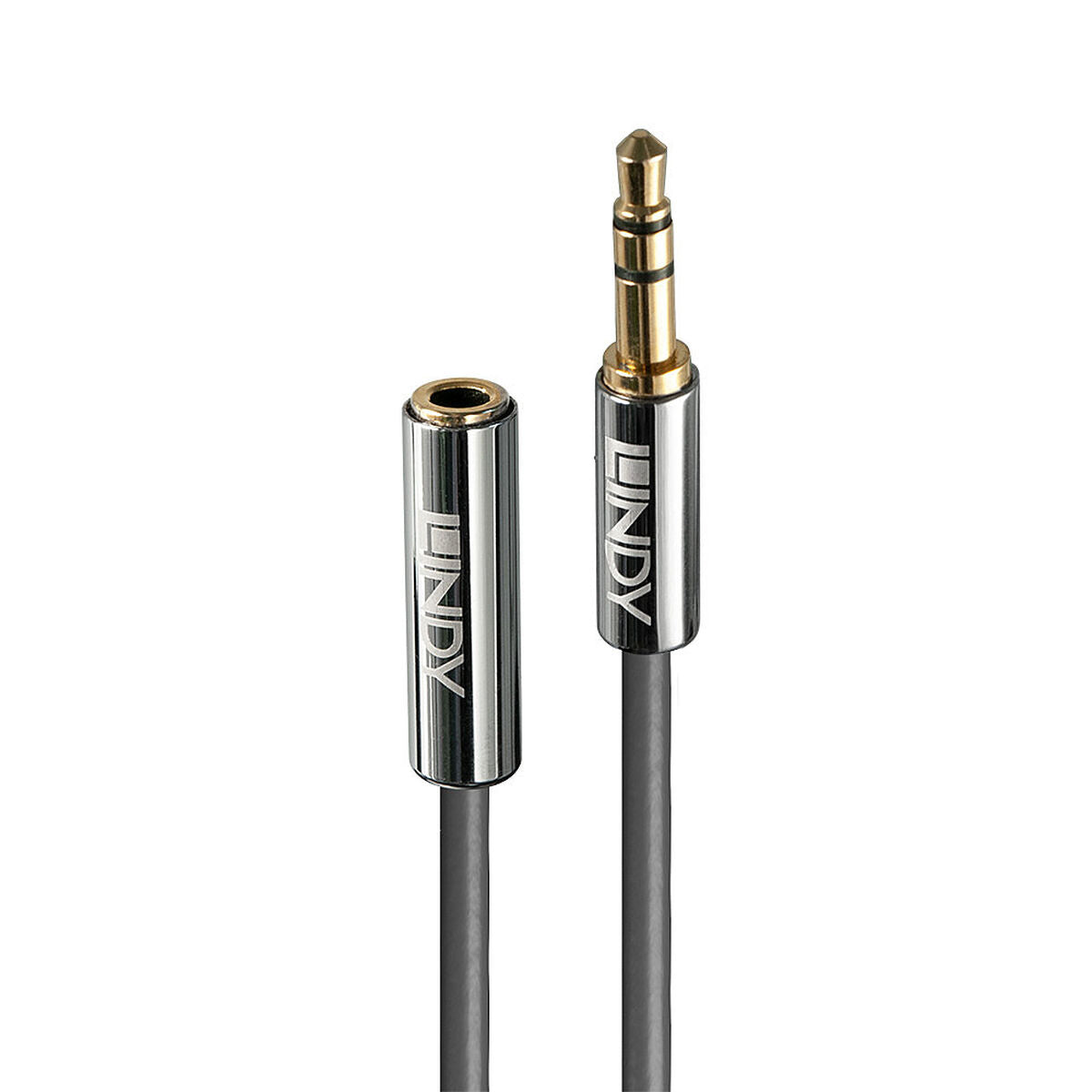 Jack Extension Cable (3.5 mm) LINDY 35327 1 m Black Anthracite-0