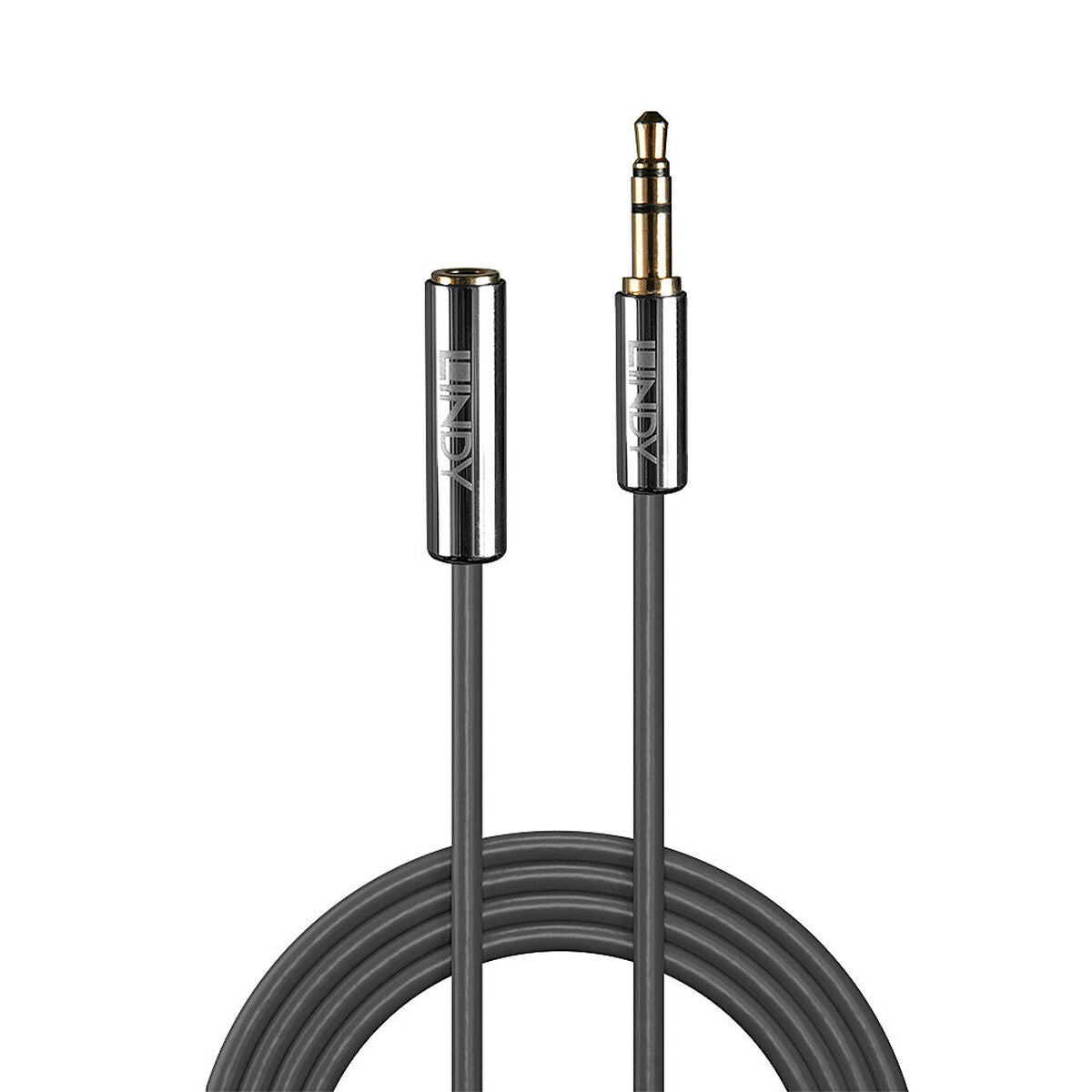 Jack Extension Cable (3.5 mm) LINDY 35327 1 m Black Anthracite-2