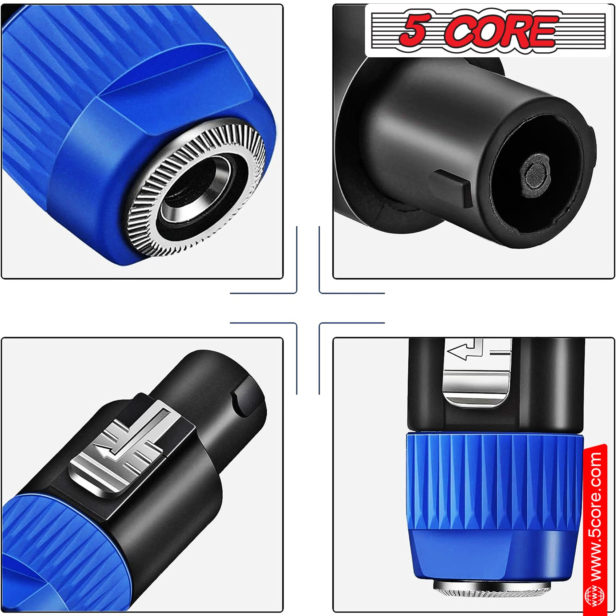 5 Core Speakon Adapter High Quality Audio Jack Male Audio Pin Speaker Adapter Connector-4