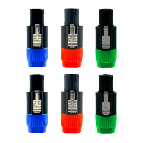 5 Core Speakon Adapter 6 Pack High Quality Audio Jack Male Audio Pin Speaker Adapter Connector-0